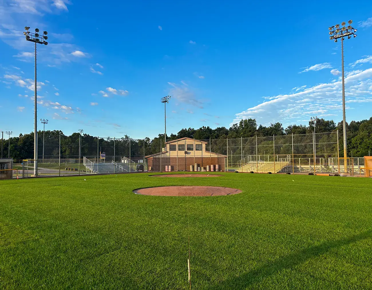 Angola HS baseball Tyler Athletic Fields Sod Installation in Michigan